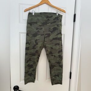 Lululemon green camo with 21" inseam